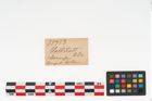 Etikett zu Bronzegriffdornmesser (NHMW-PRAE-035753)